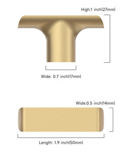 DESIGN3273 T-Bar Cabinet Knobs – Modern Hardware for Cabinets, Drawers & Closets