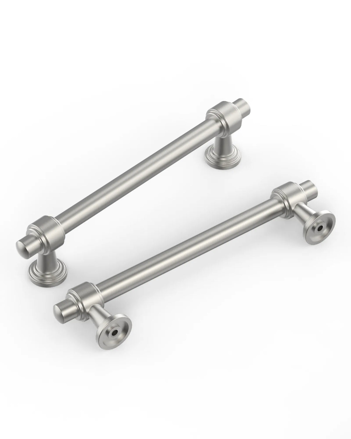 DESIGN2249 Brushed Gold Cabinet Pulls – Modern Heritage Stepped Base Handles for Kitchen Cabinets