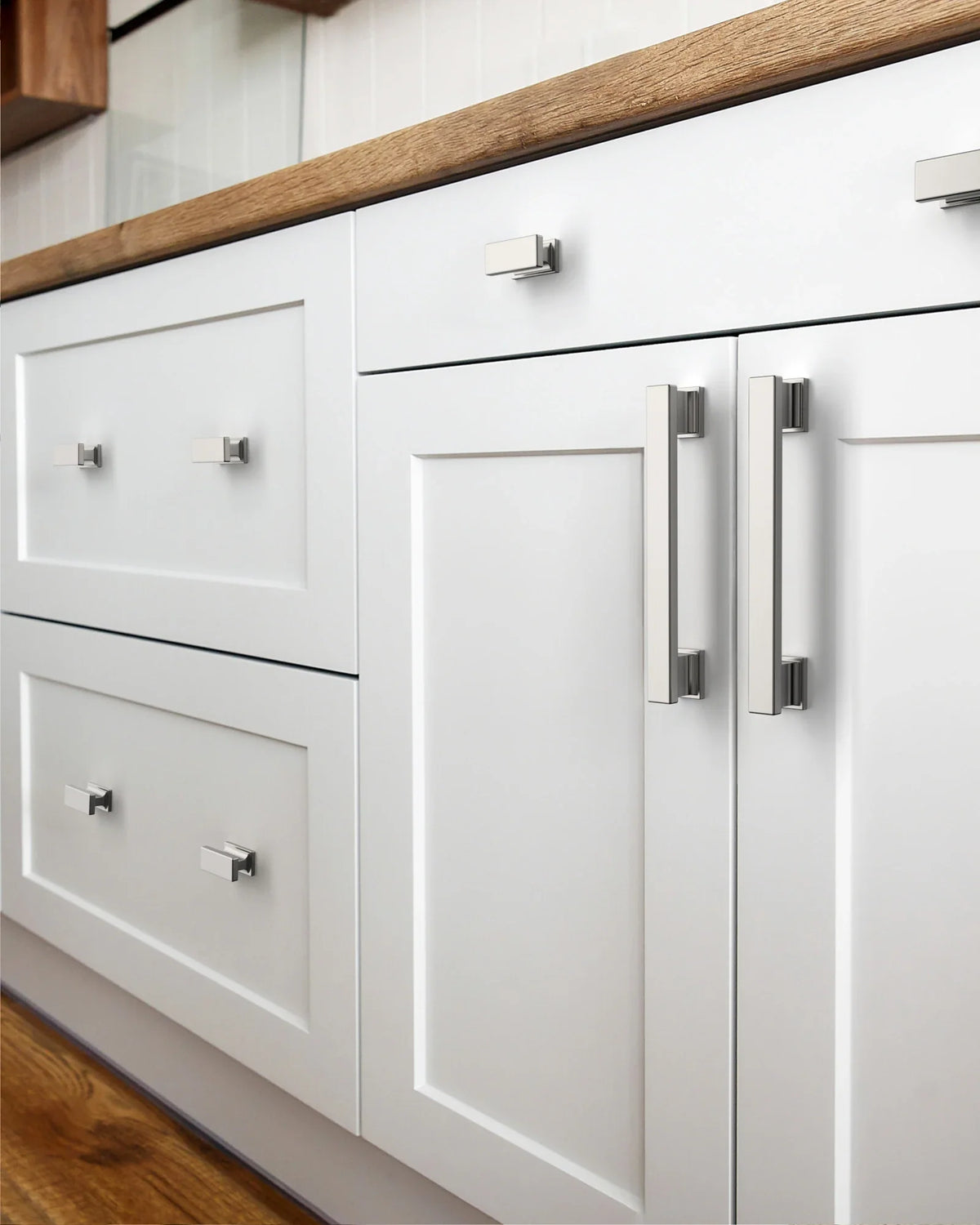 DESIGN2891 Brushed Gold Rectangular Cabinet Handles - Heavy-Duty Modern Kitchen Hardware | 5" Pulls