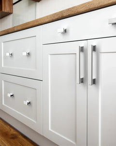 DESIGN2891 Brushed Gold Rectangular Cabinet Handles - Heavy-Duty Modern Kitchen Hardware | 5" Pulls