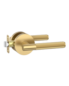 ZR02-124A Matte Black Door Handles | Modern Knurled Lever Door Locks (Privacy, Passage, Dummy)