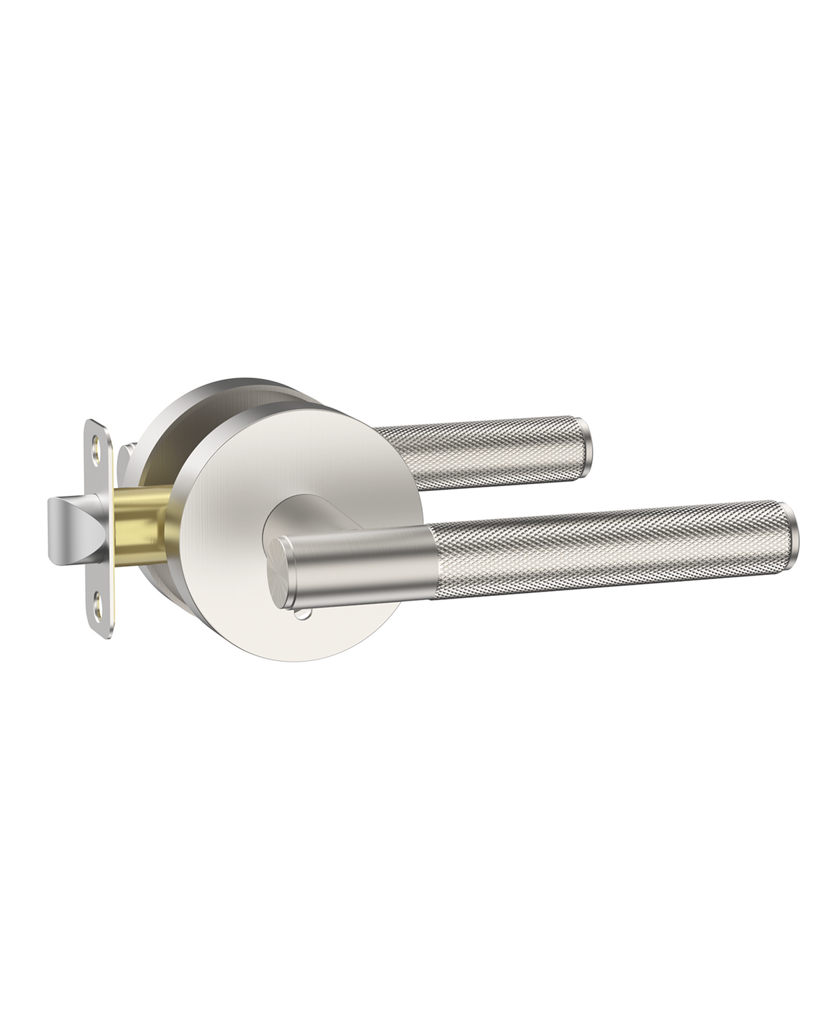 ZR02-124A Matte Black Door Handles | Modern Knurled Lever Door Locks (Privacy, Passage, Dummy)