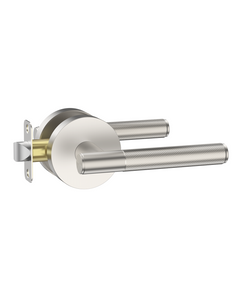 ZR02-124A Matte Black Door Handles | Modern Knurled Lever Door Locks (Privacy, Passage, Dummy)