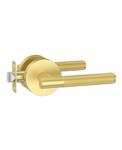 ZR02-124A Matte Black Door Handles | Modern Knurled Lever Door Locks (Privacy, Passage, Dummy)