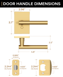 ZR08-097Z Matte Black Door Levers, Heavy-Duty Feel & Modern Minimalist | Privacy, Passage, Dummy