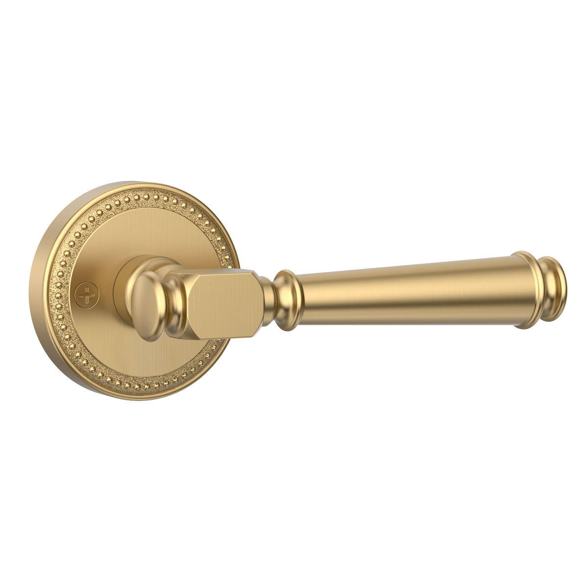 ZR12-054A Modern Heritage Champagne Bronze Door Levers | Beaded Privacy Lever (Privacy, Passage, Dummy)
