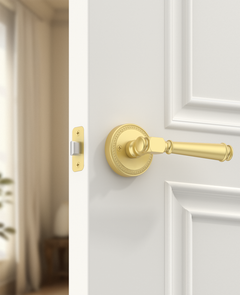 ZR12-054A Modern Heritage Champagne Bronze Door Levers | Beaded Privacy Lever (Privacy, Passage, Dummy)