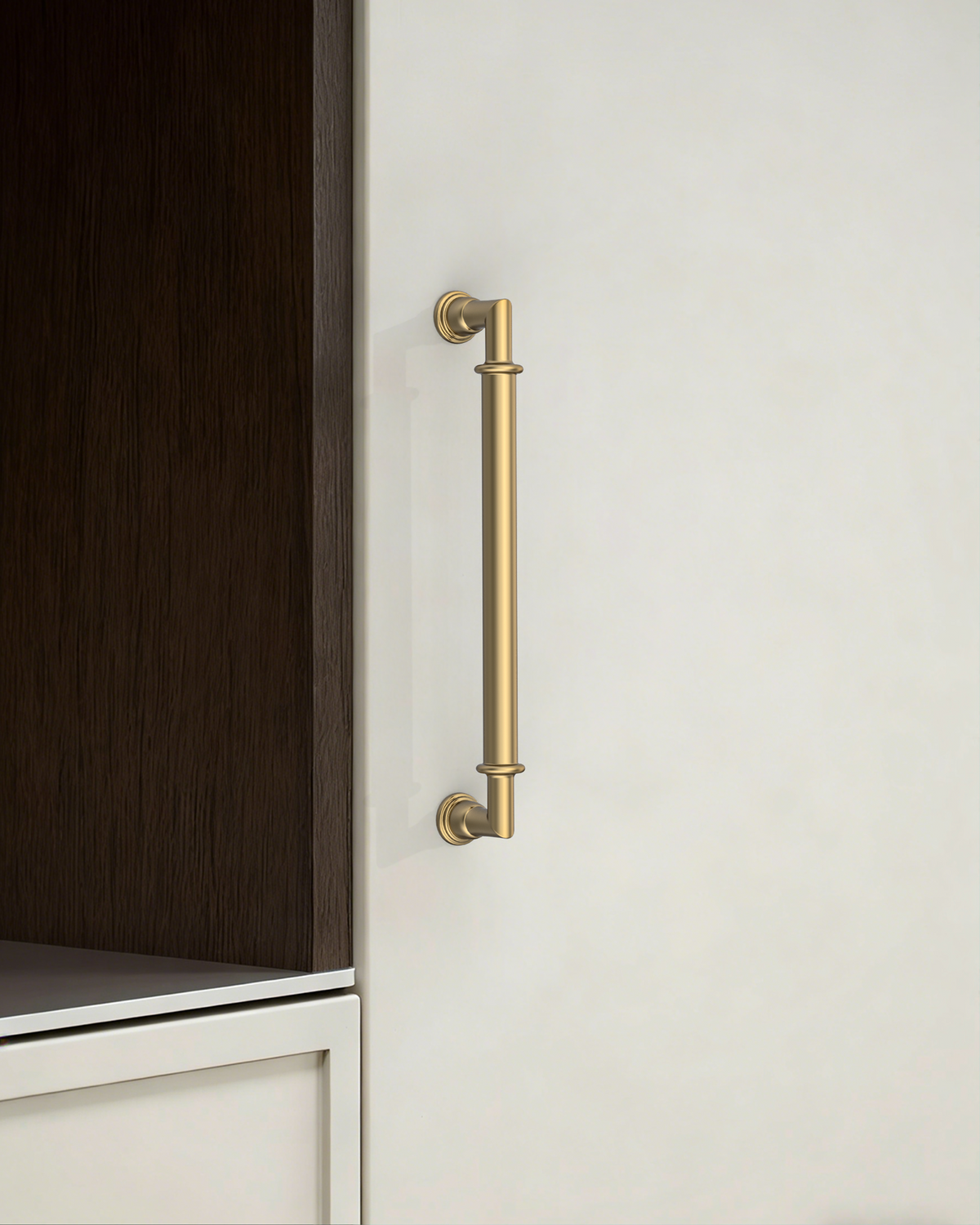DESIGN2281 Brushed Satin Nickel Ridged Bar Pull for Industrial Kitchens | 5" Heavy-Duty Cabinet Handles