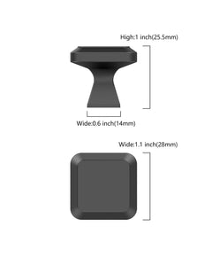 DESIGN1005 Sleek Modern Matte Black Cabinet Knobs | Beveled Edge Square Drawer Pulls