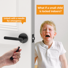 ZR02-124A Matte Black Door Handles | Modern Knurled Lever Door Locks (Privacy, Passage, Dummy)