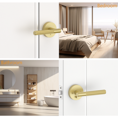 ZR02-124A Matte Black Door Handles | Modern Knurled Lever Door Locks (Privacy, Passage, Dummy)